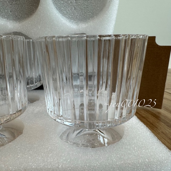 8oz Fluted Glass Parfait Cup Set Clear 4pk - Hearth & Hand Magnolia - Picture 7 of 7
